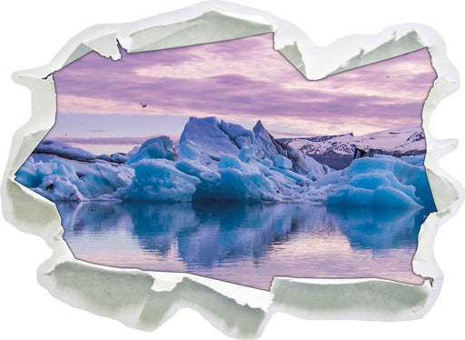 Wunderschöne Eisberglandschaft  3D Wandtattoo Papier