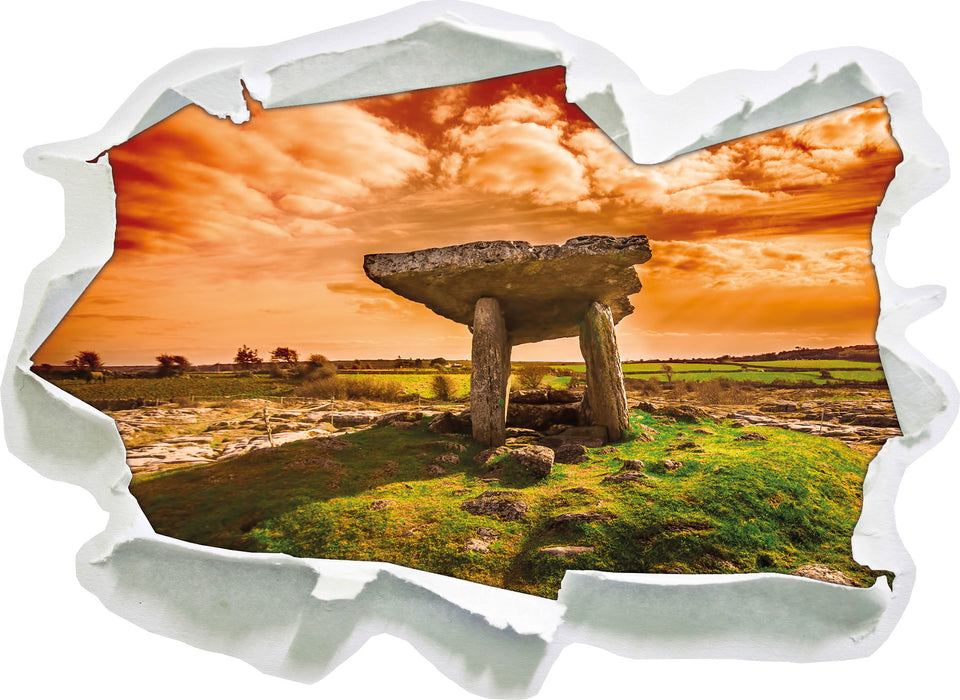 Pixxprint Burren bei Sonnenuntergang, 3D Wandtattoo