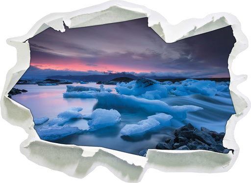 Extreme Eislandschaft  3D Wandtattoo Papier