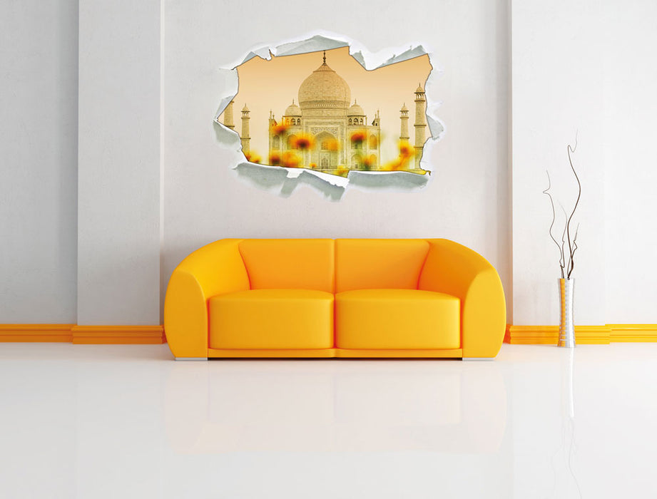 Taj Mahal im Sommer 3D Wandtattoo Papier Wand