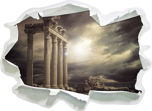 Apollon Tempel Ruine in Side  3D Wandtattoo Papier