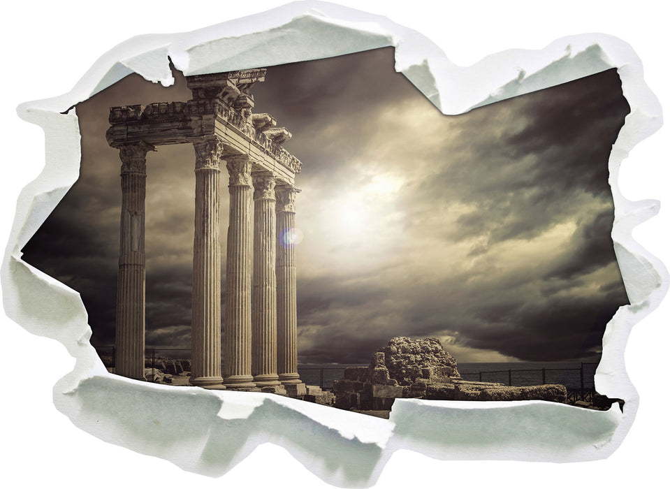 Pixxprint Apollon Tempel Ruine in Side, 3D Wandtattoo