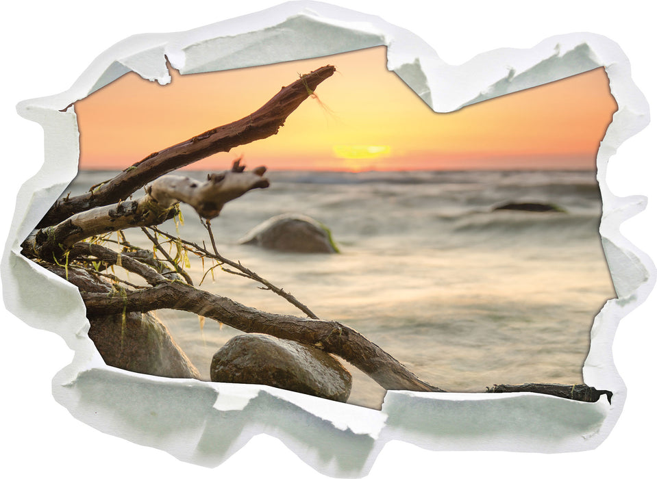 Pixxprint Ruhige See mit Nebel, 3D Wandtattoo