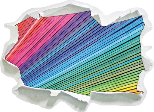 Bunter Farbfächer  3D Wandtattoo Papier