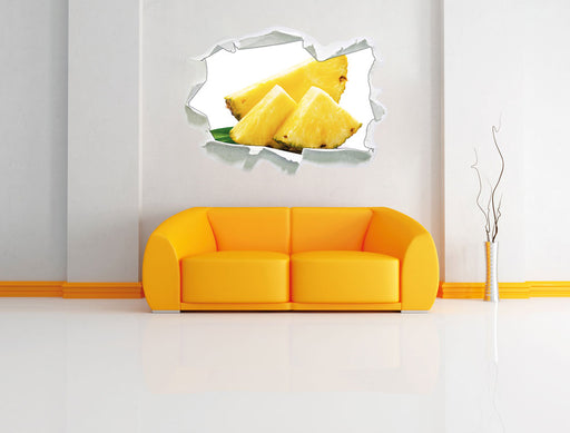 Saftige Ananasscheiben 3D Wandtattoo Papier Wand