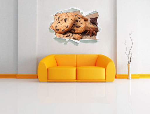 Cookies mit Schokostückchen 3D Wandtattoo Papier Wand