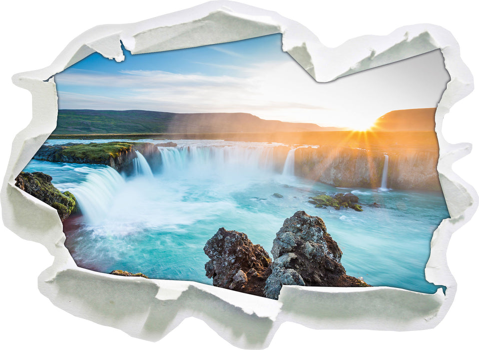 Pixxprint Idyllische Wasserfälle, 3D Wandtattoo