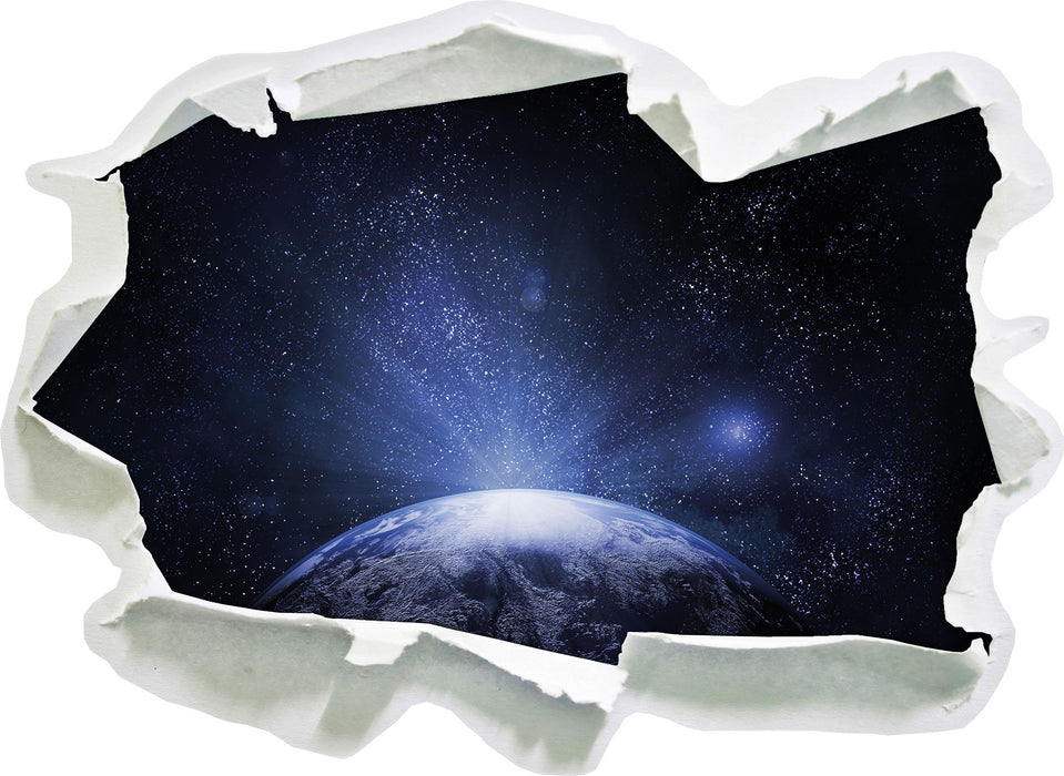 Pixxprint Sicht vom Mond auf die Erde, 3D Wandtattoo