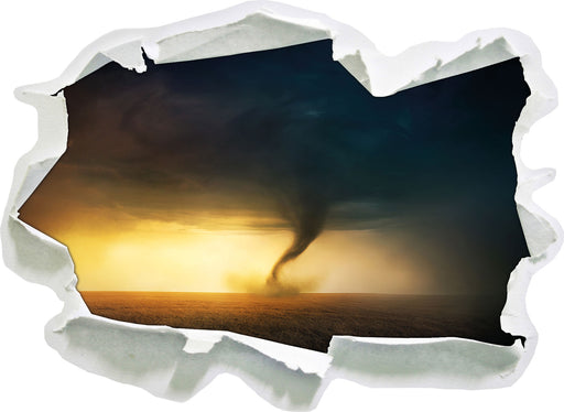Naturgewalt Tornado  3D Wandtattoo Papier