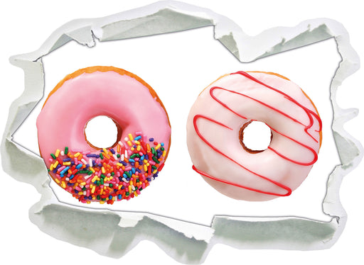 Glasierte Donuts  3D Wandtattoo Papier