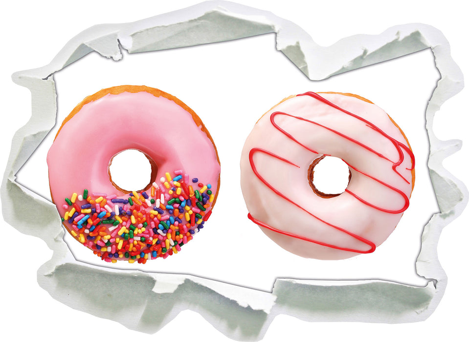 Glasierte Donuts  3D Wandtattoo Papier