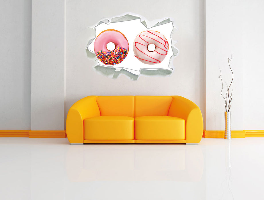Glasierte Donuts 3D Wandtattoo Papier Wand