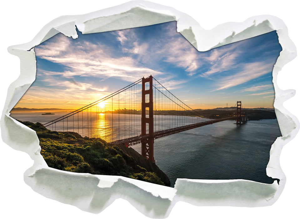 Pixxprint Golden Gate Bridge, 3D Wandtattoo