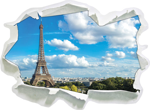 Riesiger Eiffelturm in Paris  3D Wandtattoo Papier