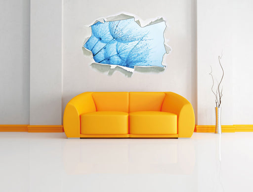 Tropfen bedeckte Pusteblumen 3D Wandtattoo Papier Wand