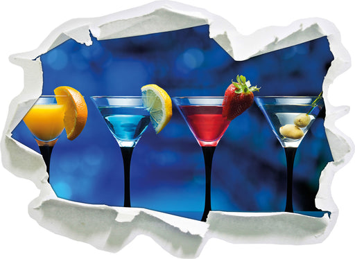 Vier Martinis  3D Wandtattoo Papier