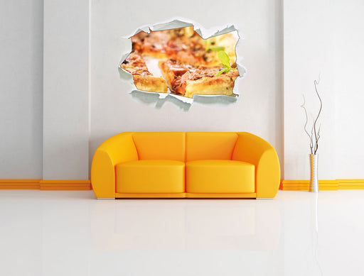 Frischgebackene Pizza 3D Wandtattoo Papier Wand