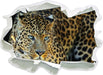 Prächtiger Leopard  3D Wandtattoo Papier