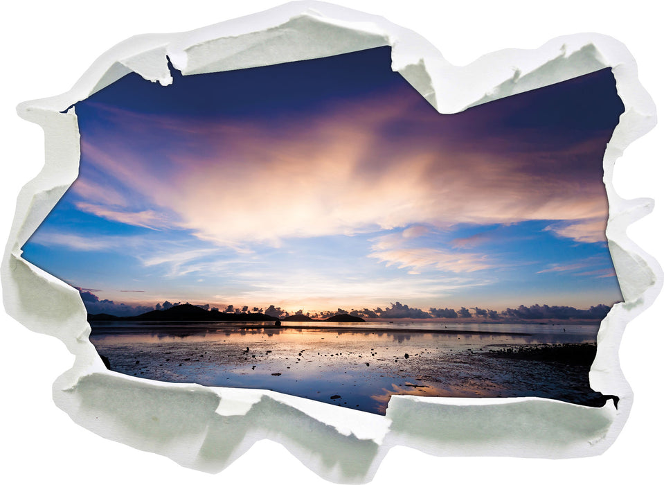 Pixxprint Wunderschöne Seelandschaft, 3D Wandtattoo