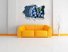 Glas mit frischen Blaubeeren 3D Wandtattoo Papier Wand
