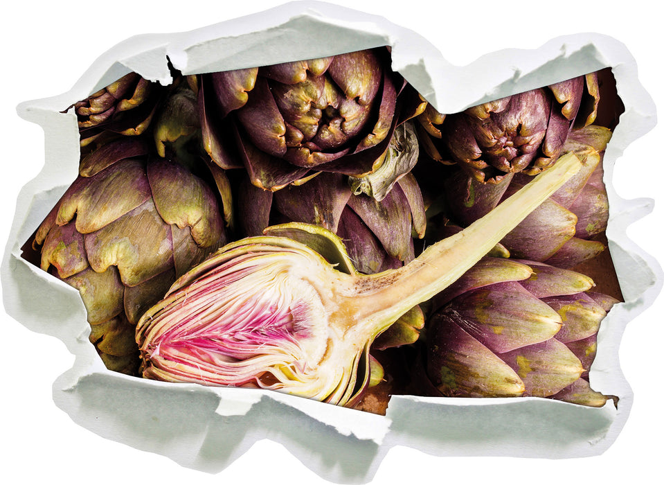 Pixxprint Aufgeschnittene Artischocke, 3D Wandtattoo