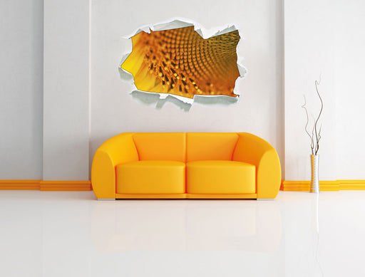 Wunderschöne gelbe Sonnenblume 3D Wandtattoo Papier Wand