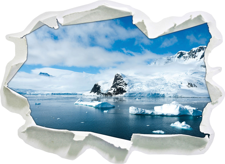 Winterlandschaft in der Antarktis  3D Wandtattoo Papier