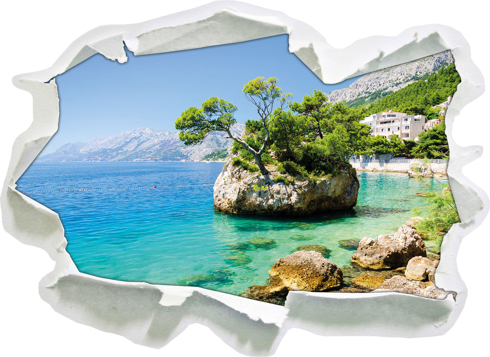 Dalmatia Strand in Kroatien 3D Wandtattoo Papier
