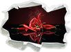 Feurige rote Chili Schoten 3D Wandtattoo Papier