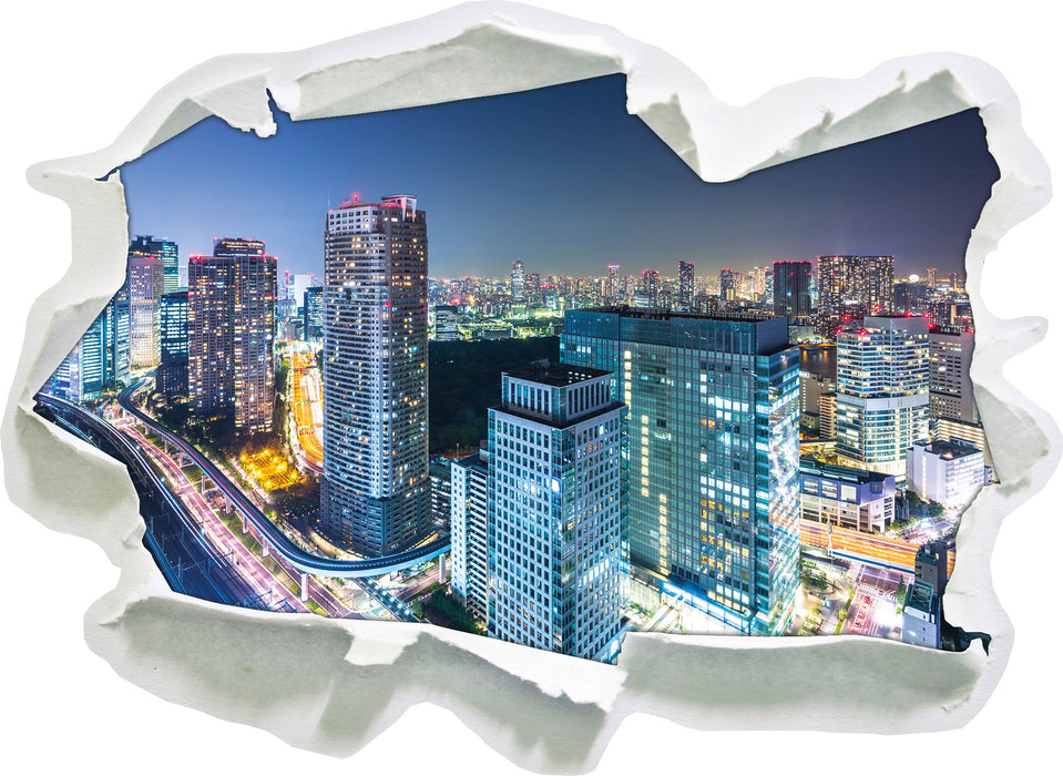 Moderne Architektur in Tokio  3D Wandtattoo Papier