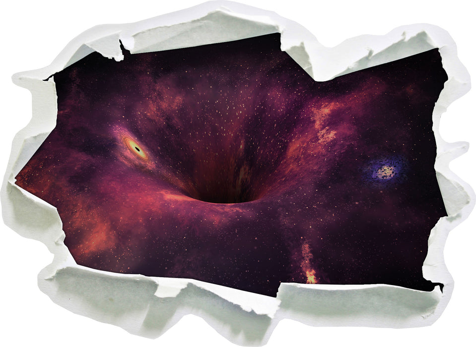 Schwarzes Loch im Weltall  3D Wandtattoo Papier