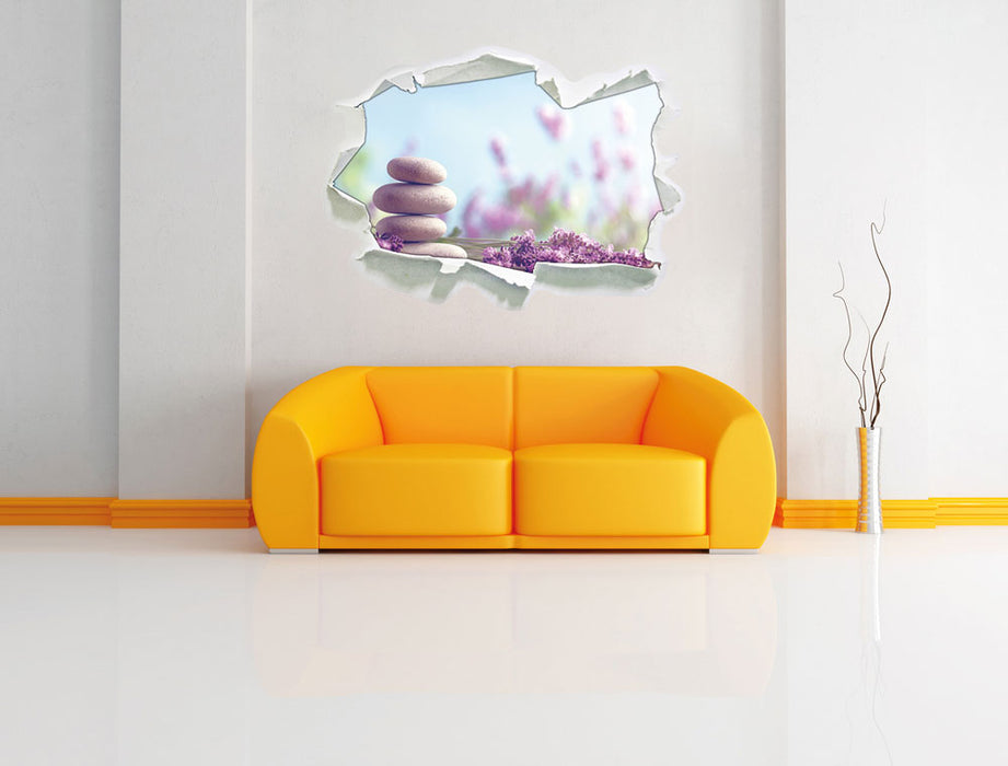 Lavendel Spa-Stillleben 3D Wandtattoo Papier Wand