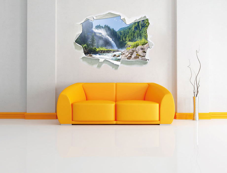 Wasserfälle Nationalpark Salzburg 3D Wandtattoo Papier Wand