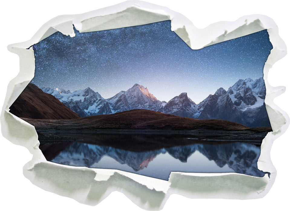 Sternenhimmel über dem Gebirge  3D Wandtattoo Papier