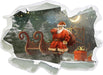 Weihnachtsmann mit Geschenken  3D Wandtattoo Papier