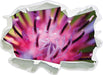 wunderschöne lila Blume im Fokus  3D Wandtattoo Papier