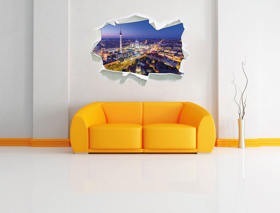 Berlin City Panorama 3D Wandtattoo Papier Wand