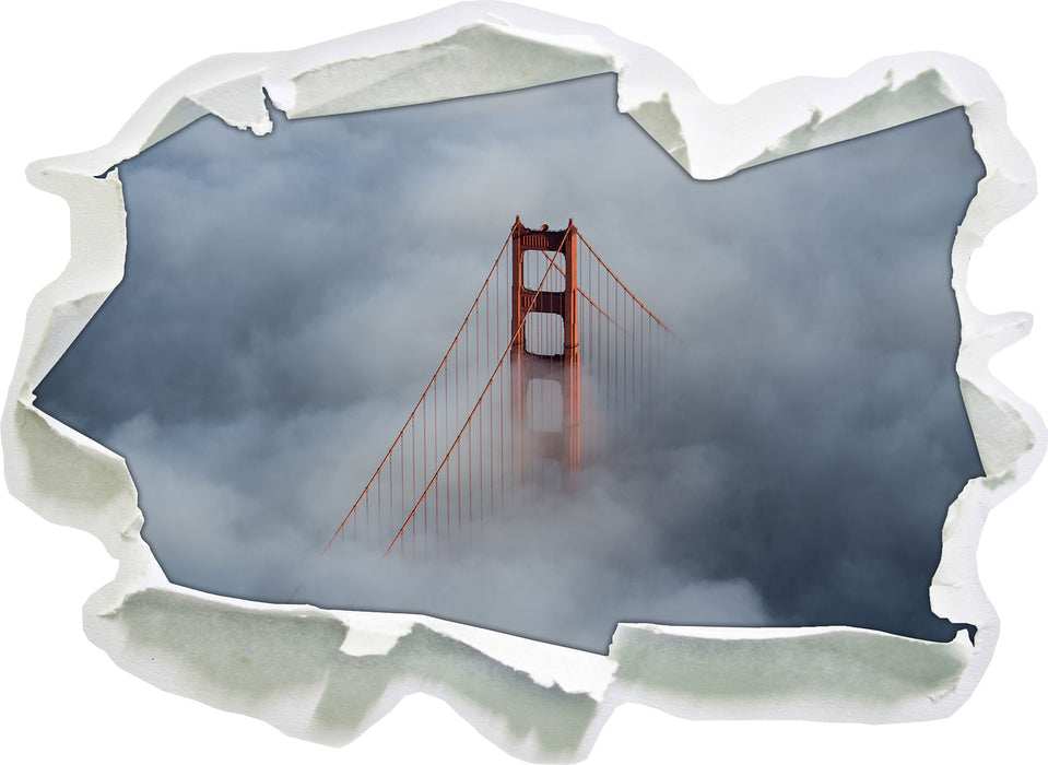 Golden Gate Bridge über den Wolken  3D Wandtattoo Papier