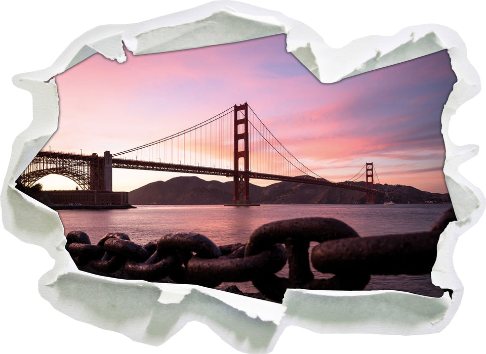 Golden Gate Bridge  3D Wandtattoo Papier