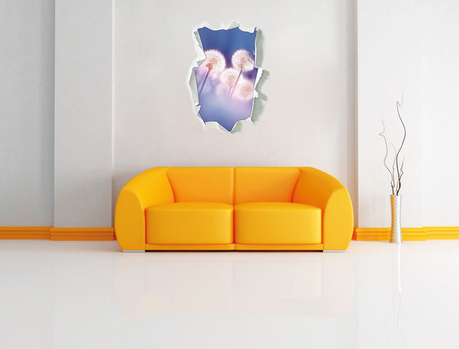 Pusteblumen im morgendlichen Wind 3D Wandtattoo Papier Wand