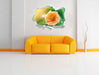 orange Blume im Sonnenlicht 3D Wandtattoo Papier Wand