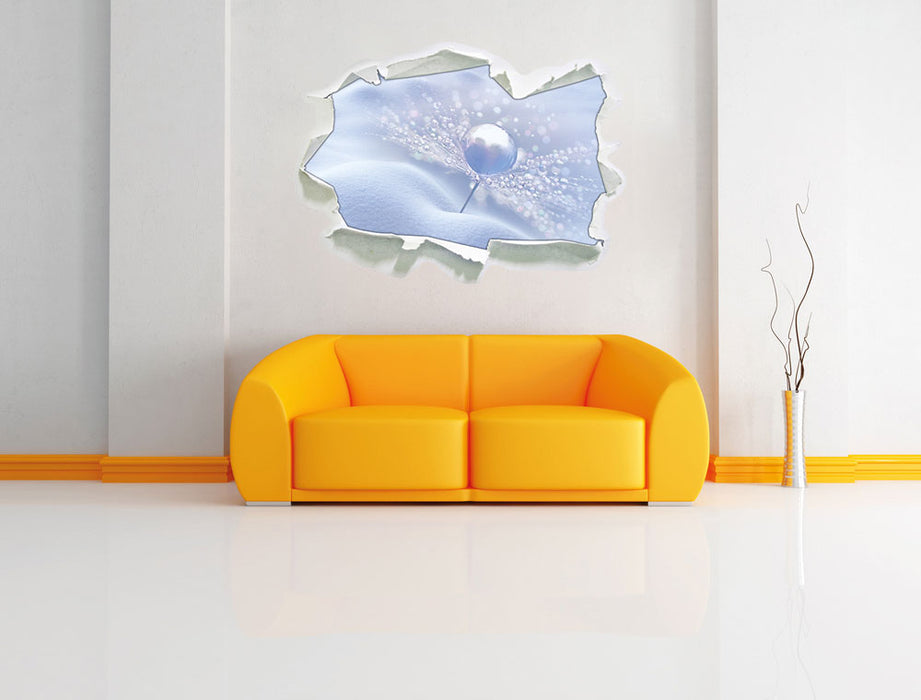 Tautropfen auf Pusteblume 3D Wandtattoo Papier Wand