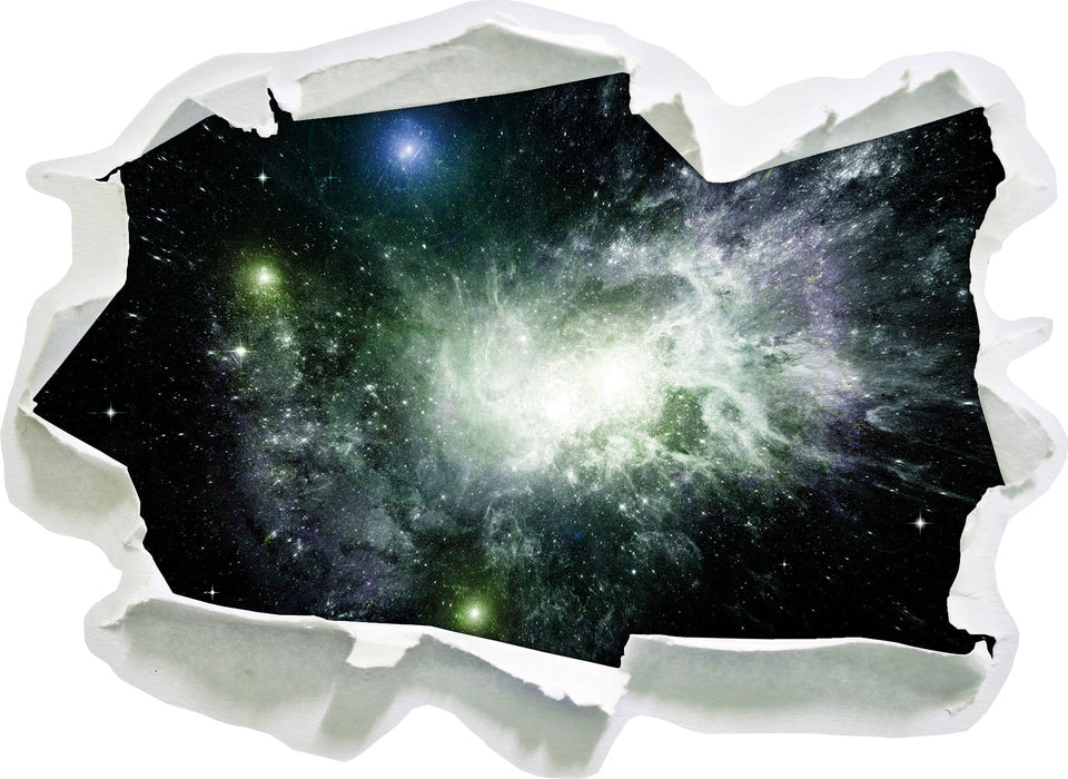 ferne Galaxie im Sternenstaub  3D Wandtattoo Papier