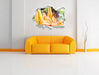 schöne orangene Lilien 3D Wandtattoo Papier Wand