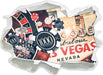 Las Vegas Casino Roulette  3D Wandtattoo Papier