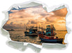 thailändische Fischerboote im Meer  3D Wandtattoo Papier