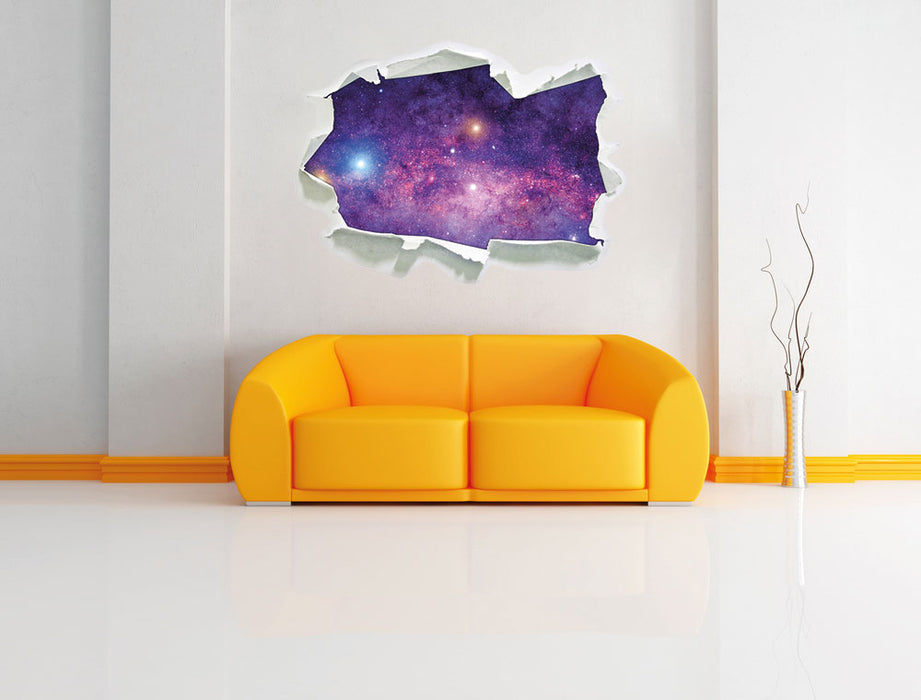 wunderbarer Blick in das Universum 3D Wandtattoo Papier Wand