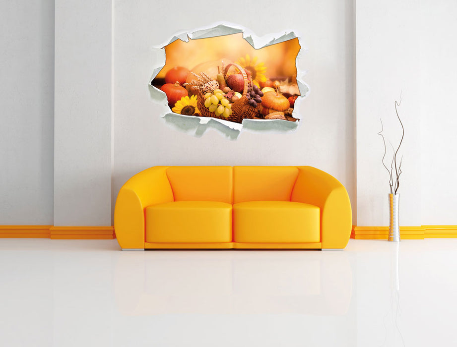 Herbsternte 3D Wandtattoo Papier Wand