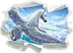 Pegasus fliegt über den Wolken  3D Wandtattoo Papier