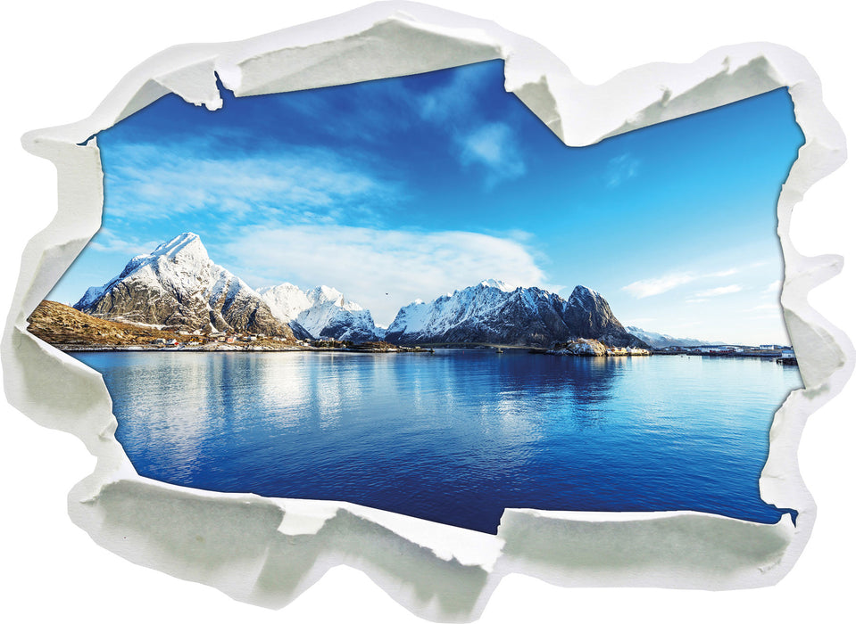 Lofoten in Norwegen  3D Wandtattoo Papier